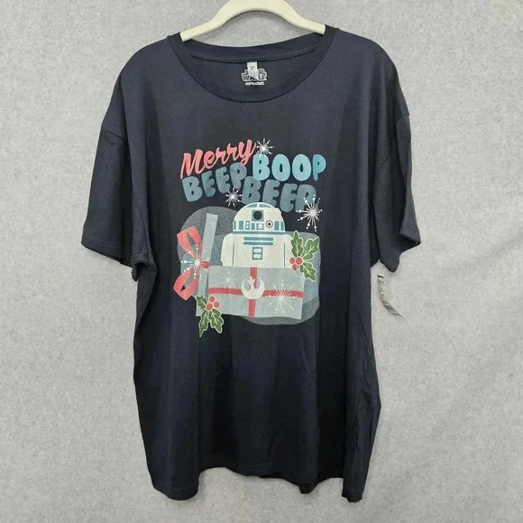 Zuni Star Wars Christmas Dark Blue Tee Shirt Women's Size 2XL - Picture 1 of 6